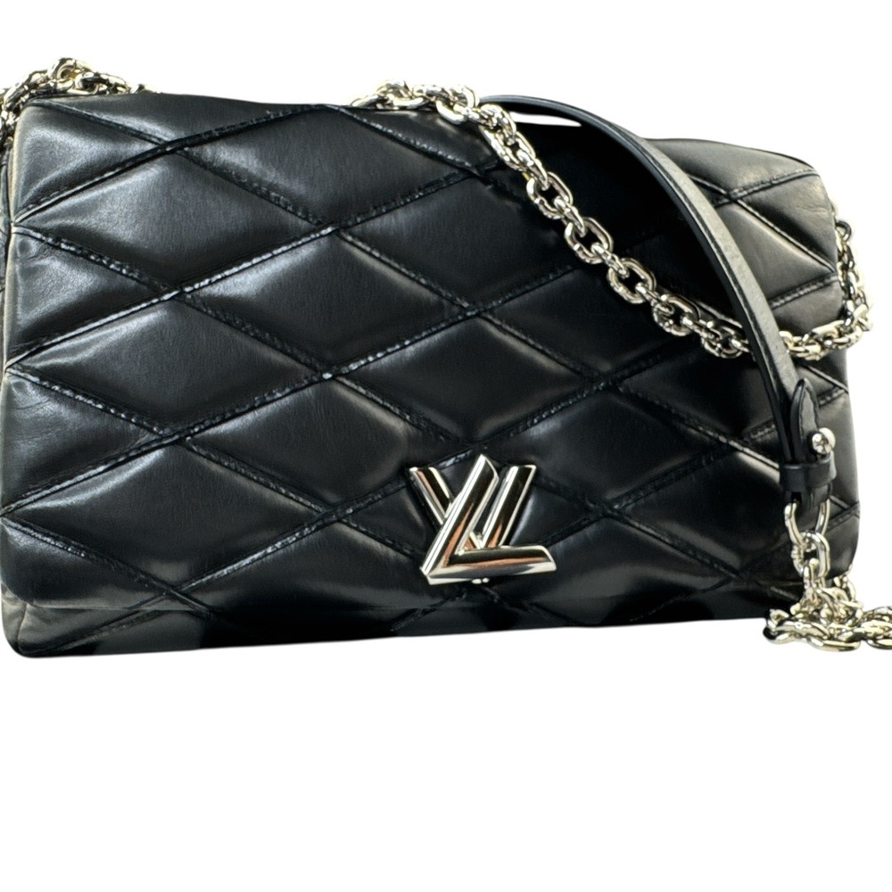 Louis Vuitton Lambskin Twist Malletage GO-14 MM Black